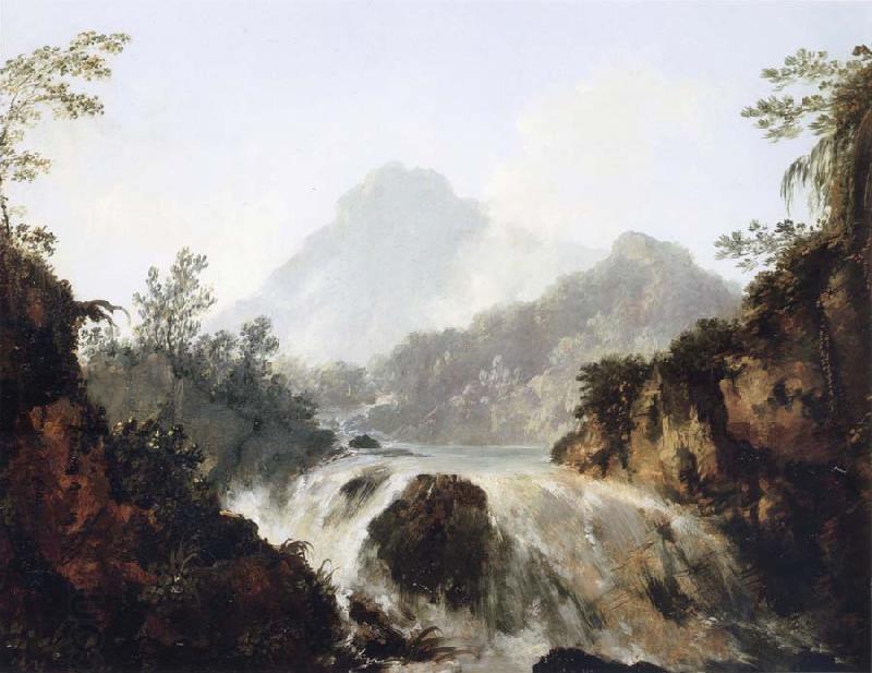 unknow artist A Cascade in the Tuauru Valley,Tahiti China oil painting art
